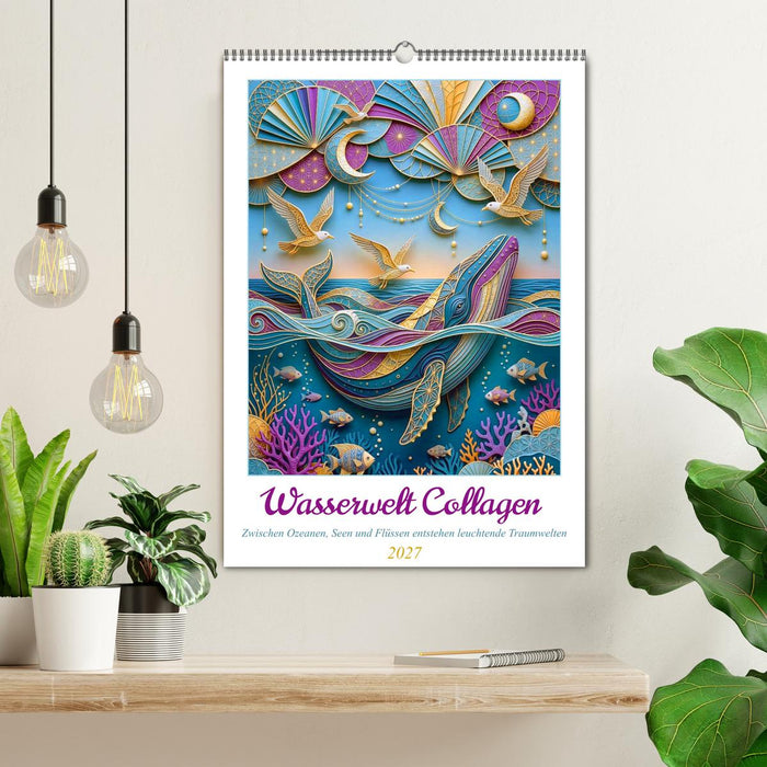 Wasserwelt Collagen (CALVENDO Wandkalender 2027)