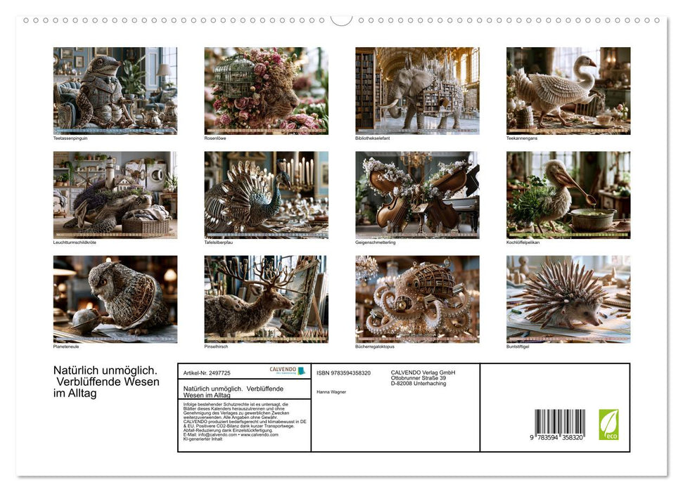 Natürlich unmöglich. Verblüffende Wesen im Alltag (CALVENDO Premium Wandkalender 2027)