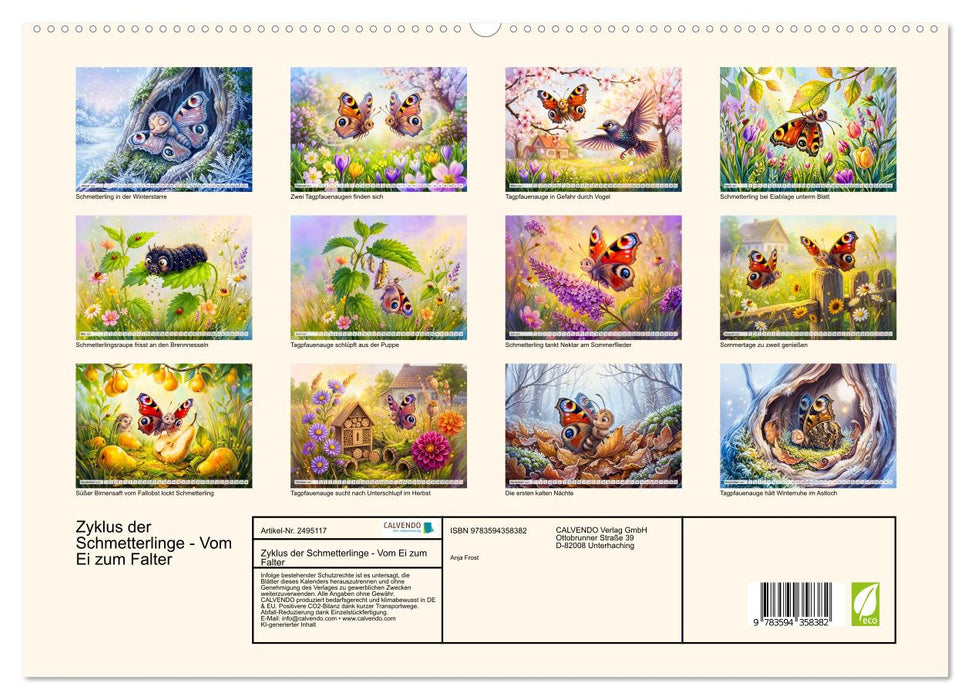 Zyklus der Schmetterlinge - Vom Ei zum Falter (CALVENDO Premium Wandkalender 2027)