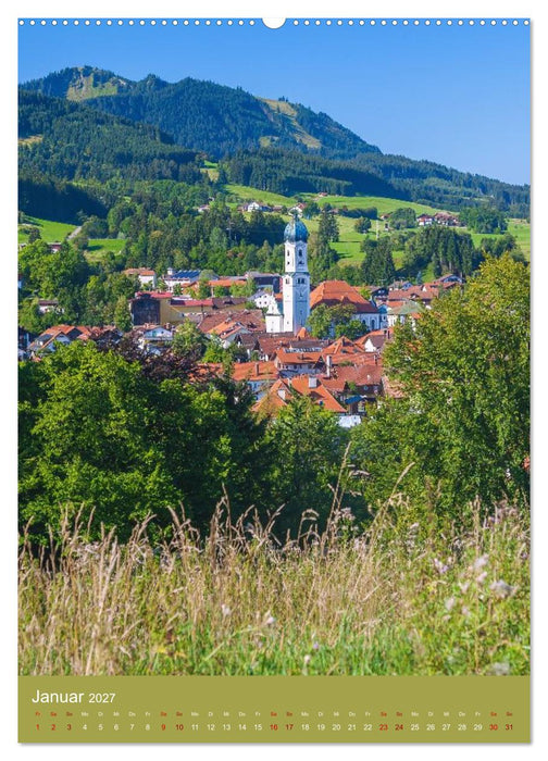 Malerische Allgäu Impressionen. Alpen, Seen und Altstädte (CALVENDO Wandkalender 2027)