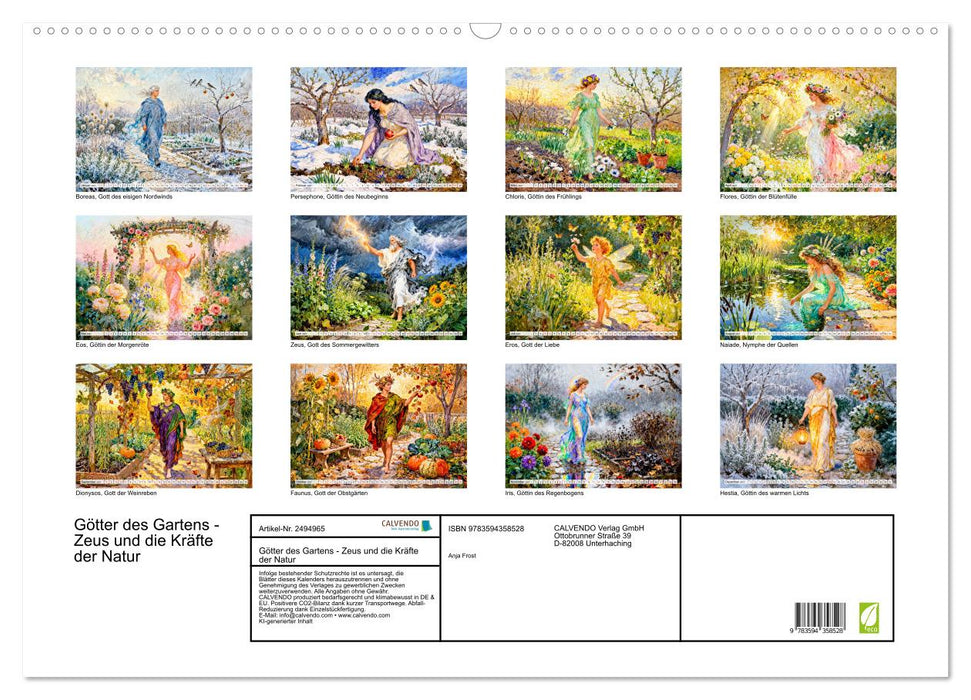 Götter des Gartens - Zeus und die Kräfte der Natur (CALVENDO Wandkalender 2027)