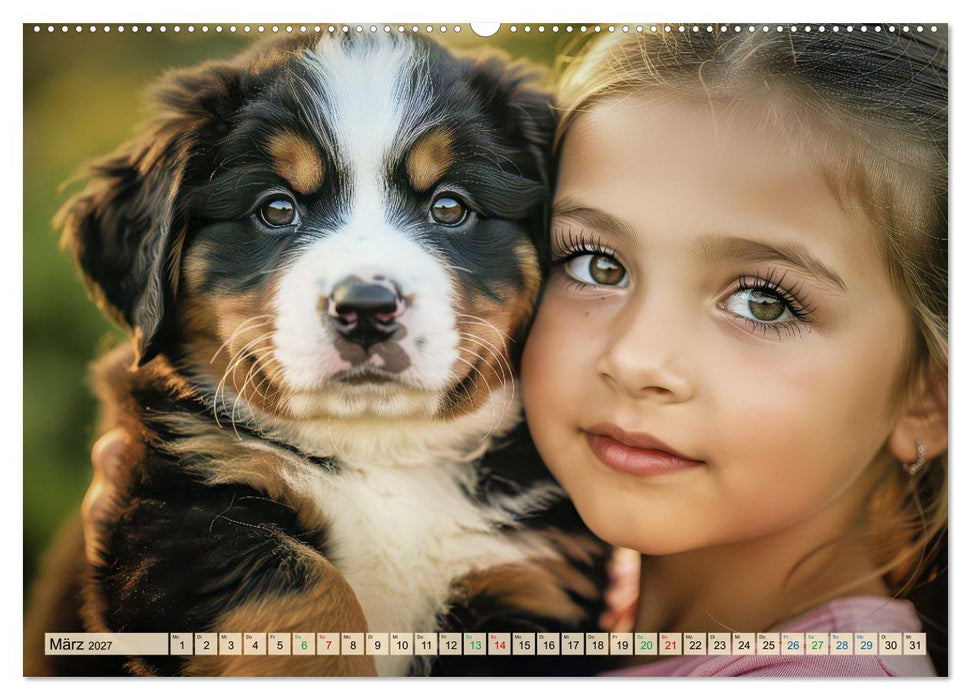 Berner-Sennenhund-Welpen (CALVENDO Premium Wandkalender 2027)