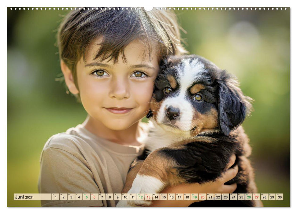 Berner-Sennenhund-Welpen (CALVENDO Premium Wandkalender 2027)