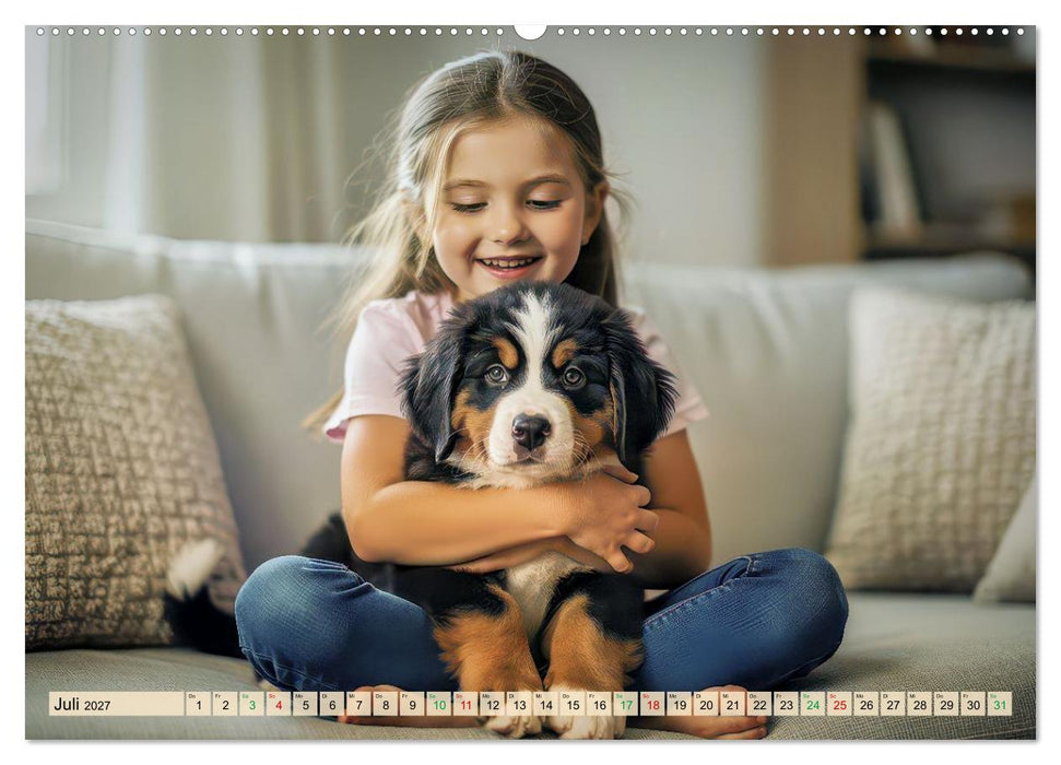Berner-Sennenhund-Welpen (CALVENDO Premium Wandkalender 2027)