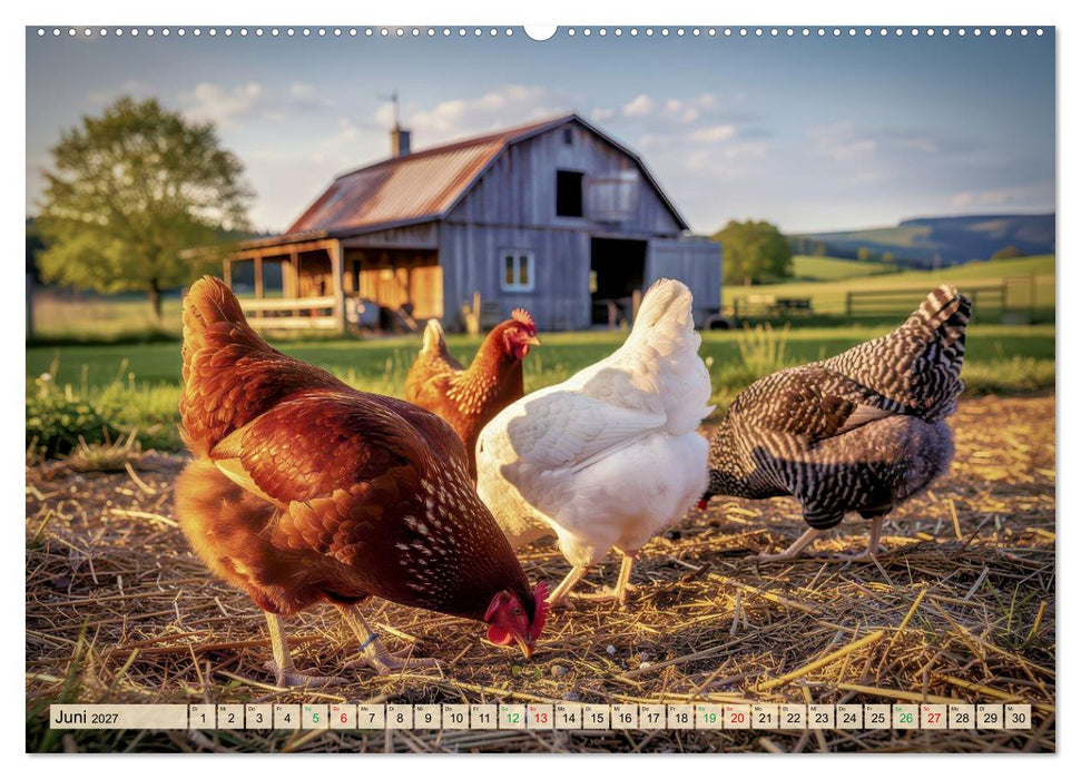 Bauernhof-Idylle mit Tieren (CALVENDO Premium Wandkalender 2027)