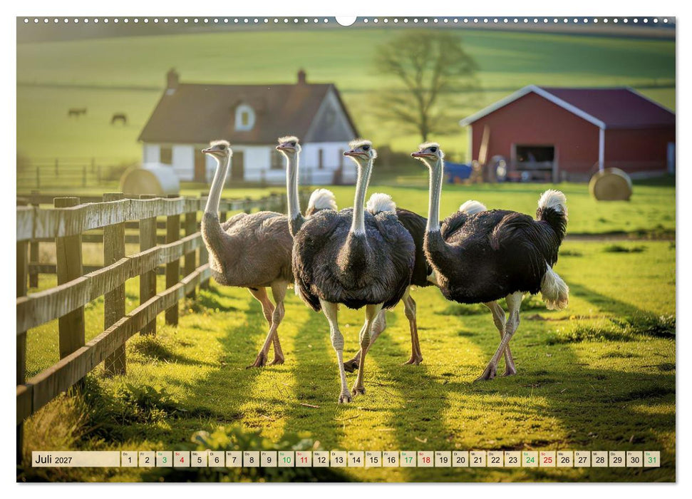 Bauernhof-Idylle mit Tieren (CALVENDO Premium Wandkalender 2027)