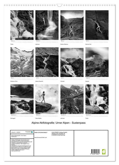 Alpine Aktfotografie: Urner Alpen - Sustenpass (CALVENDO Wandkalender 2027)