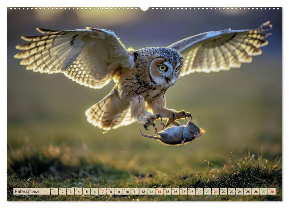 Eulen - furchtlos und elegant (CALVENDO Wandkalender 2027)