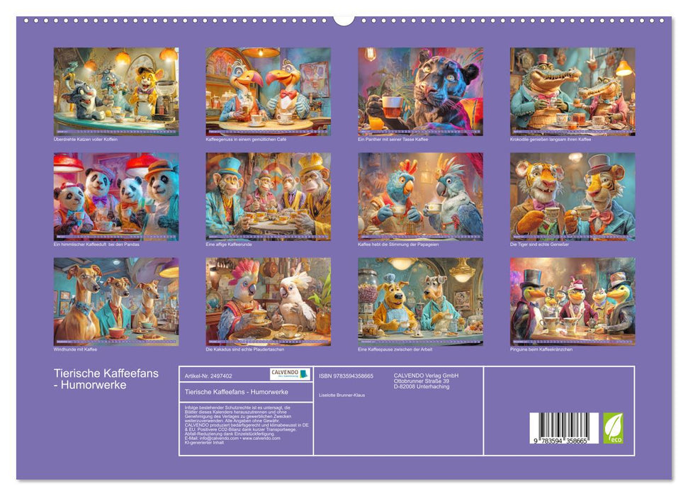 Tierische Kaffeefans - Humorwerke (CALVENDO Premium Wandkalender 2027)