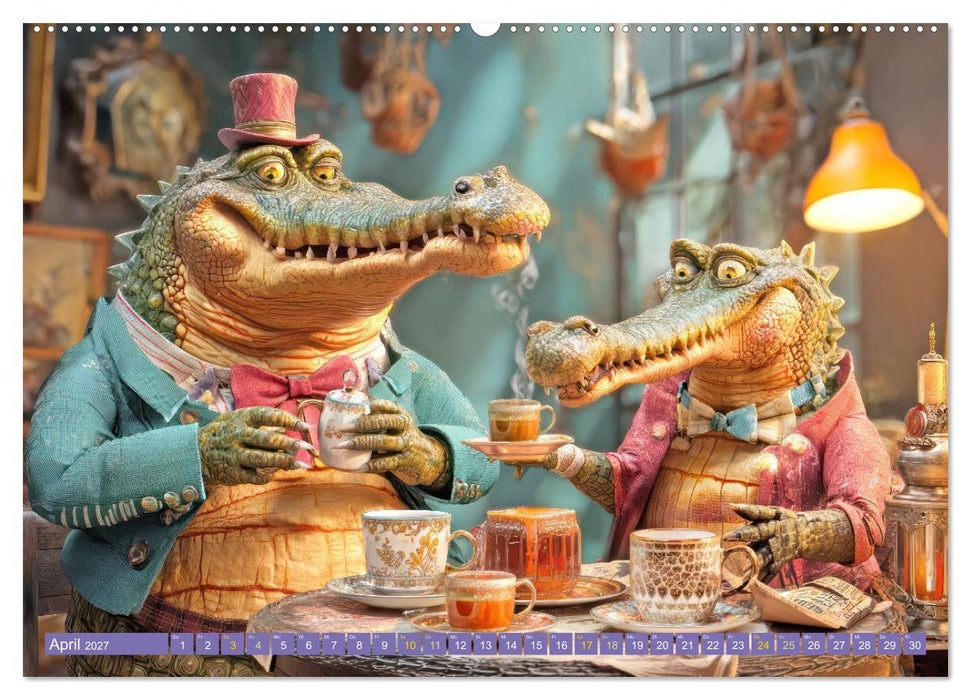 Tierische Kaffeefans - Humorwerke (CALVENDO Premium Wandkalender 2027)