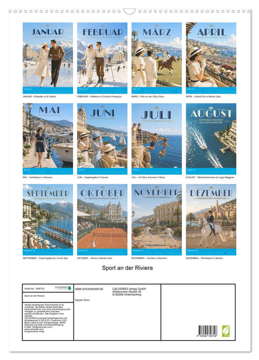 Sport an der Riviera (CALVENDO Wandkalender 2027)