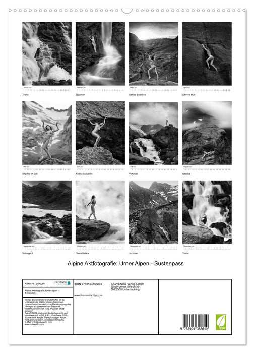 Alpine Aktfotografie: Urner Alpen - Sustenpass (CALVENDO Premium Wandkalender 2027)