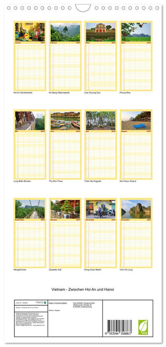 Vietnam - Zwischen Hoi An und Hanoi (CALVENDO Familienplaner 2027)