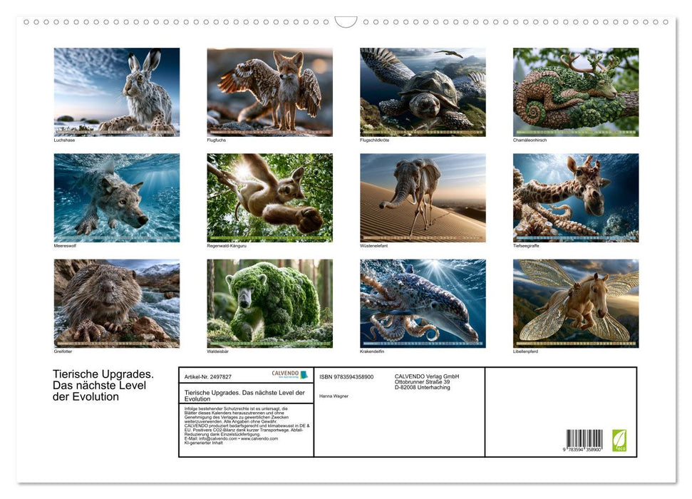 Tierische Upgrades. Das nächste Level der Evolution (CALVENDO Wandkalender 2027)