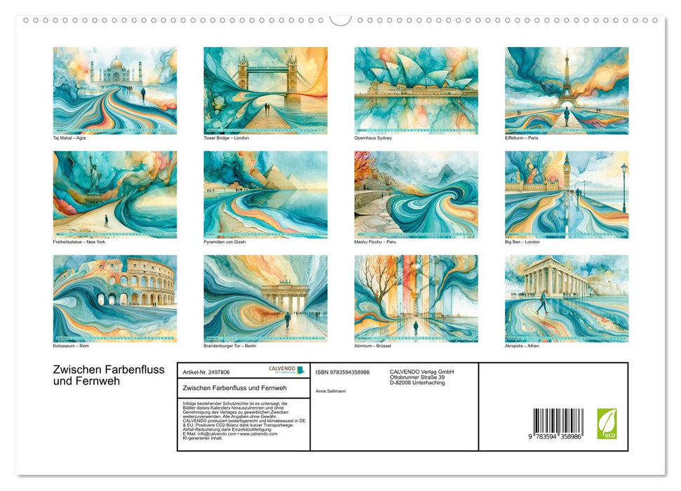 Zwischen Farbenfluss und Fernweh (CALVENDO Premium Wandkalender 2027)