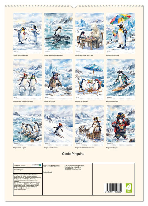 Coole Pinguine (CALVENDO Premium Wandkalender 2027)
