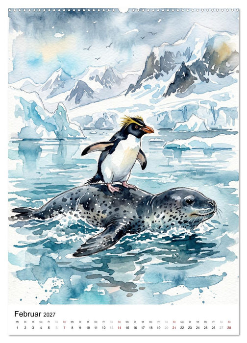Coole Pinguine (CALVENDO Premium Wandkalender 2027)