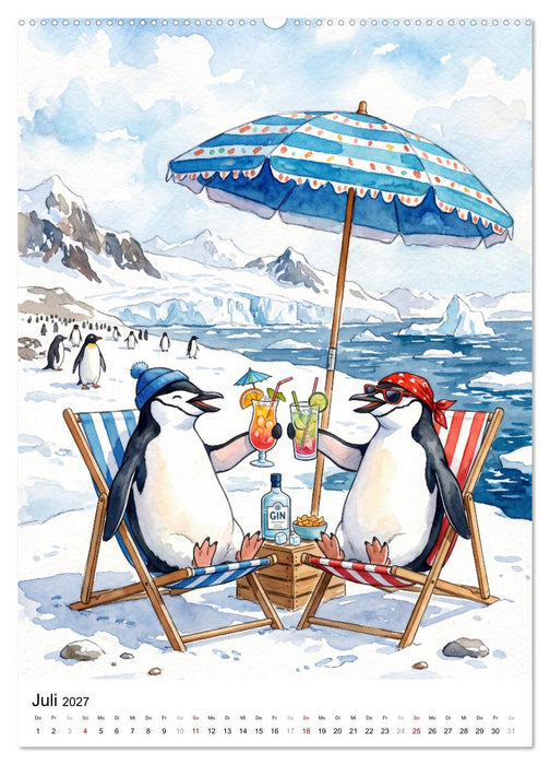Coole Pinguine (CALVENDO Premium Wandkalender 2027)