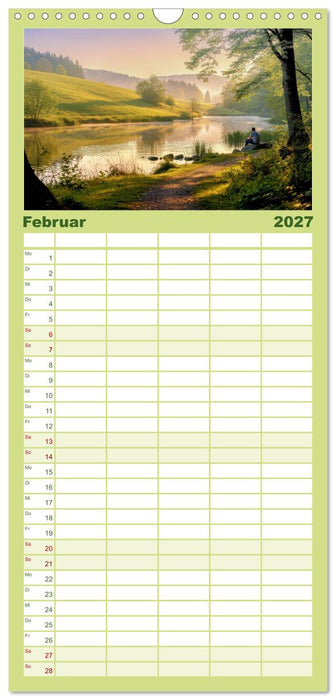 Friedliche Landschaften (CALVENDO Familienplaner 2027)