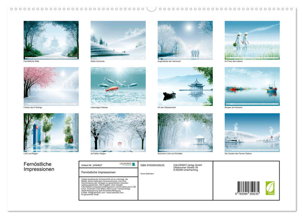 Fernöstliche Impressionen (CALVENDO Premium Wandkalender 2027)