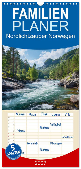 Nordlichtzauber Norwegen (CALVENDO Familienplaner 2027)