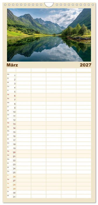Nordlichtzauber Norwegen (CALVENDO Familienplaner 2027)