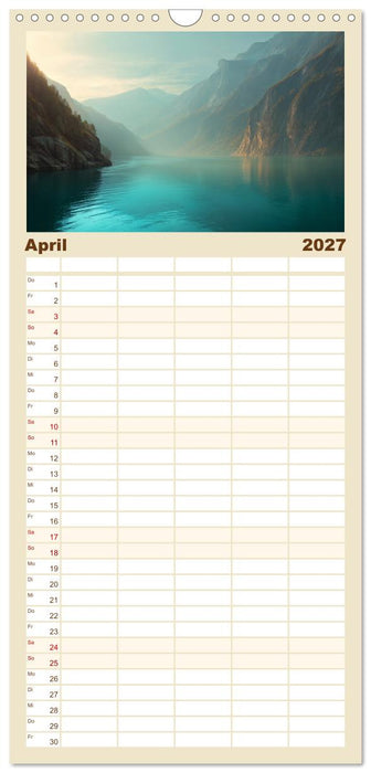 Nordlichtzauber Norwegen (CALVENDO Familienplaner 2027)