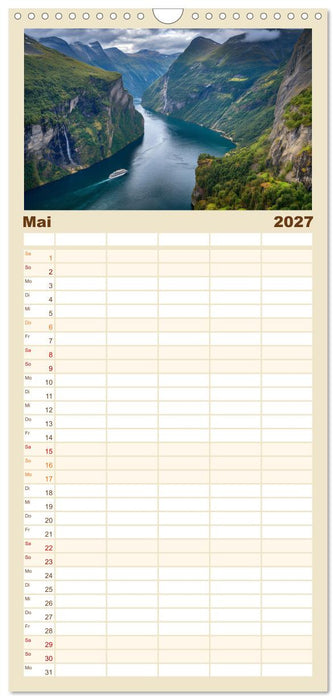 Nordlichtzauber Norwegen (CALVENDO Familienplaner 2027)