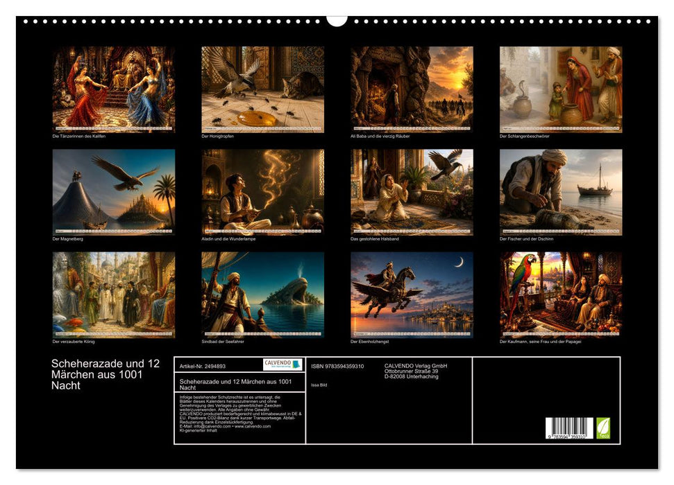 Scheherazade und 12 Märchen aus 1001 Nacht (CALVENDO Wandkalender 2027)