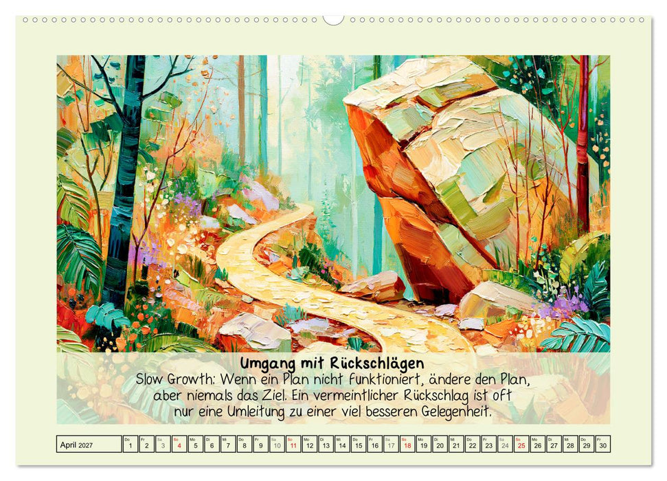 Slow Growth. Erfolg ohne Burnout mit Fokus auf Balance (CALVENDO Wandkalender 2027)