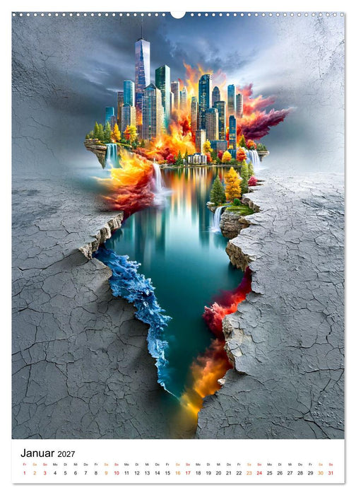 Surreale Horizonte - Fragmente der Fantasie (CALVENDO Premium Wandkalender 2027)