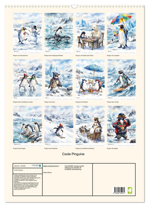 Coole Pinguine (CALVENDO Wandkalender 2027)