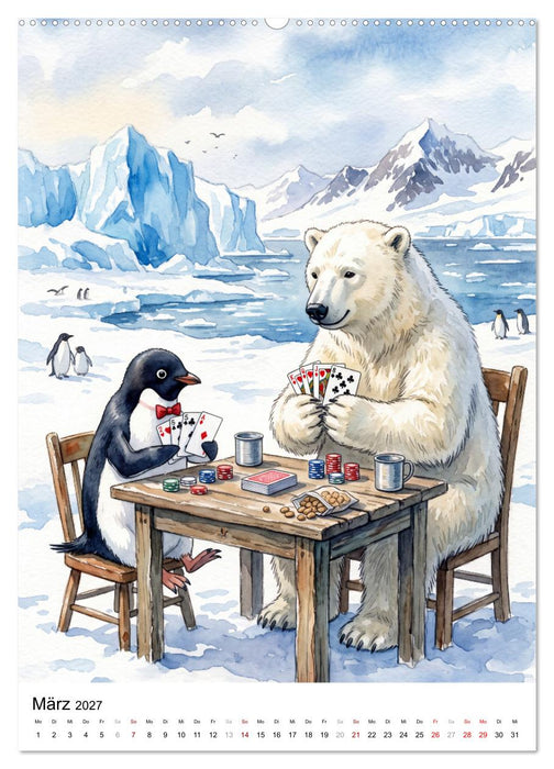 Coole Pinguine (CALVENDO Wandkalender 2027)