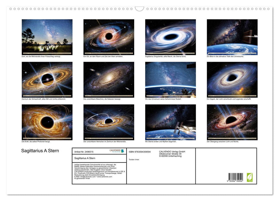 Sagittarius A Stern (CALVENDO Wandkalender 2027)
