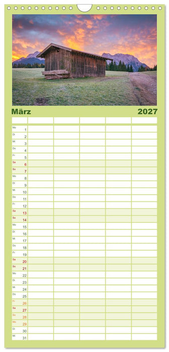 Werdenfelser Land - Malerische Landschaften (CALVENDO Familienplaner 2027)