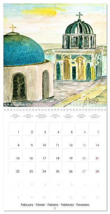 Greek island of Santorini (CALVENDO Monthly Calendar 2027)