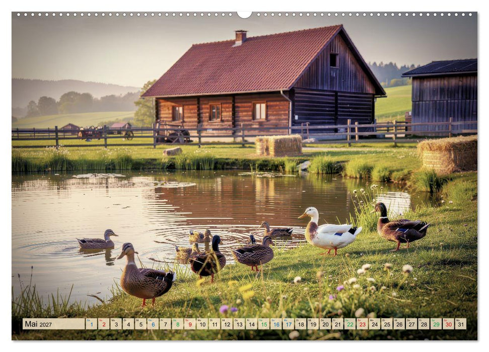 Bauernhof-Idylle mit Tieren (CALVENDO Wandkalender 2027)