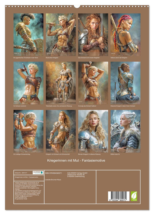 Kriegerinnen mit Mut - Fantasiemotive (CALVENDO Premium Wandkalender 2027)