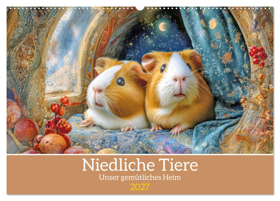 Niedliche Tiere - Unser gemütliches Heim (CALVENDO Wandkalender 2027)