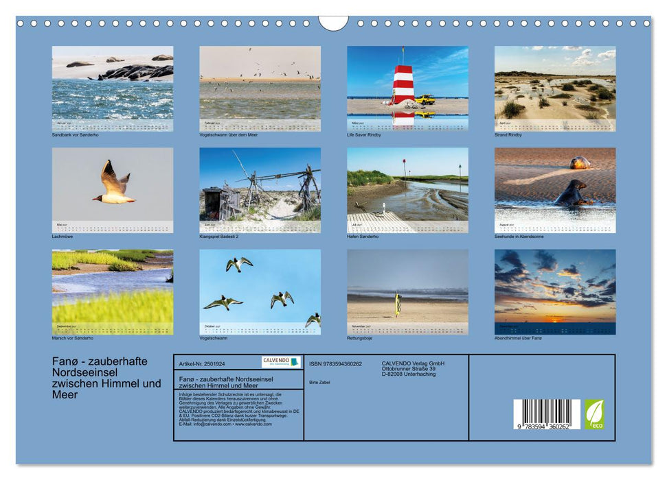 Fanø - zauberhafte Nordseeinsel zwischen Himmel und Meer (CALVENDO Wandkalender 2027)