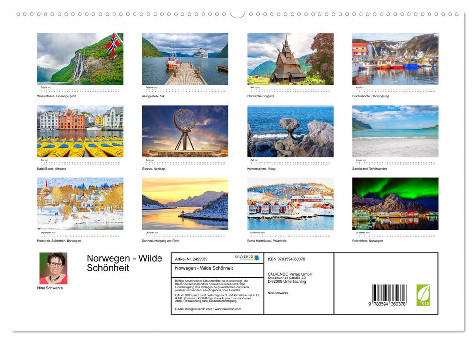 Norwegen - Wilde Schönheit (CALVENDO Premium Wandkalender 2027)
