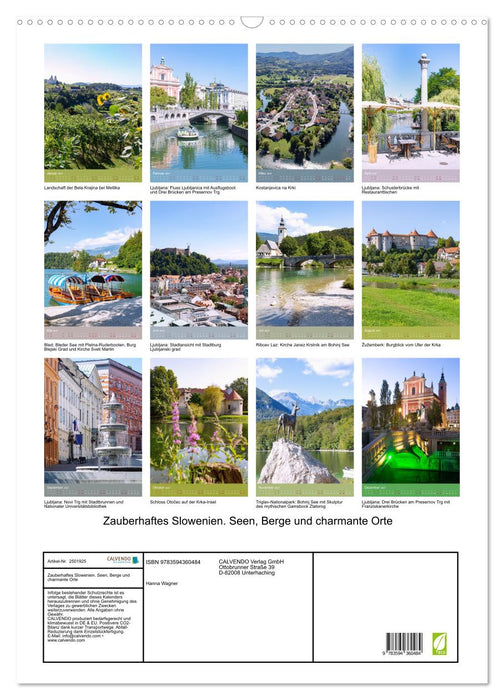 Zauberhaftes Slowenien. Seen, Berge und charmante Orte (CALVENDO Wandkalender 2027)