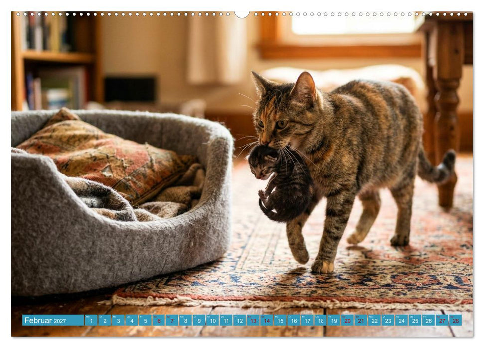 Besuch im Katzenkörbchen (CALVENDO Wandkalender 2027)