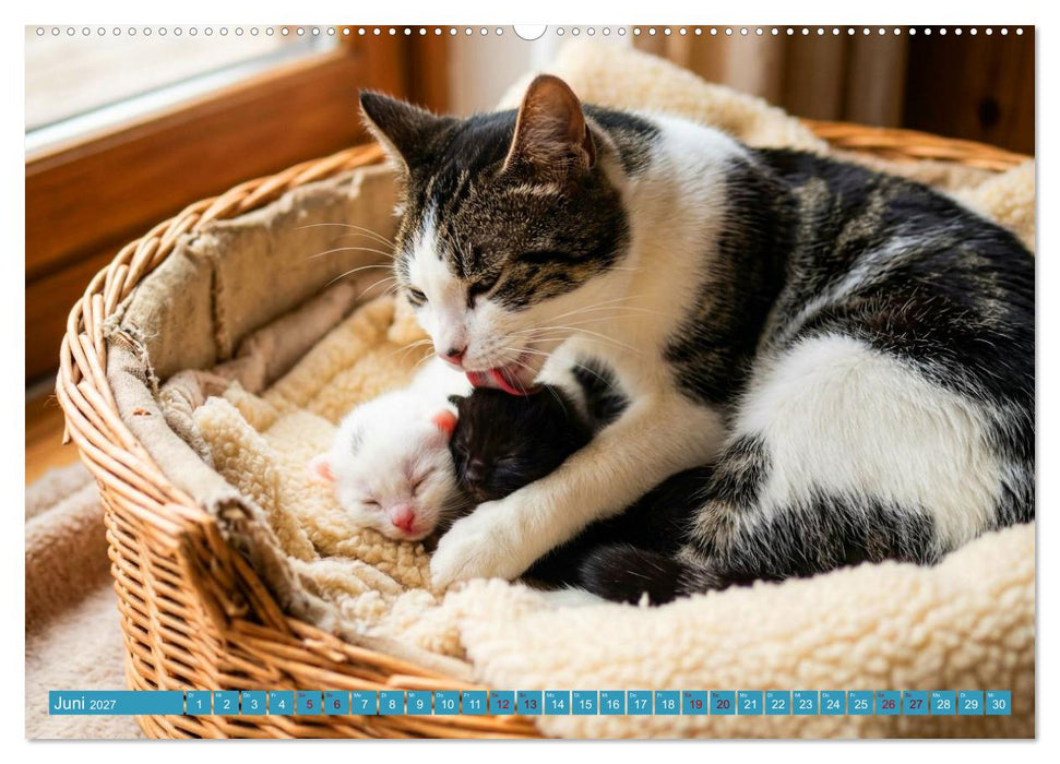 Besuch im Katzenkörbchen (CALVENDO Wandkalender 2027)