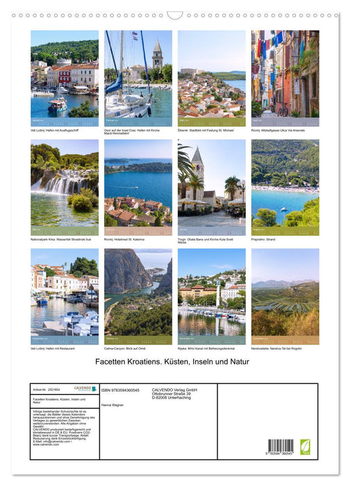 Facetten Kroatiens. Küsten, Inseln und Natur (CALVENDO Wandkalender 2027)