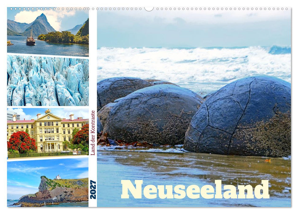 Neuseeland - Land der Kontraste (CALVENDO Wandkalender 2027)