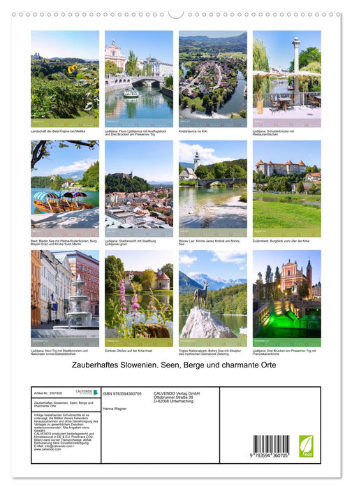 Zauberhaftes Slowenien. Seen, Berge und charmante Orte (CALVENDO Premium Wandkalender 2027)