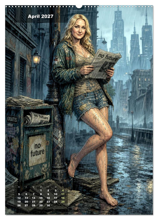 No Future: Dystopische Street-Art Graphic Novel (CALVENDO Premium Wandkalender 2027)