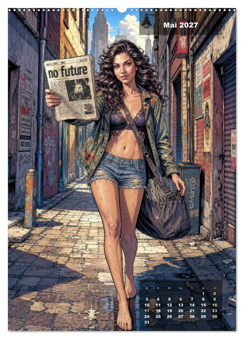 No Future: Dystopische Street-Art Graphic Novel (CALVENDO Premium Wandkalender 2027)