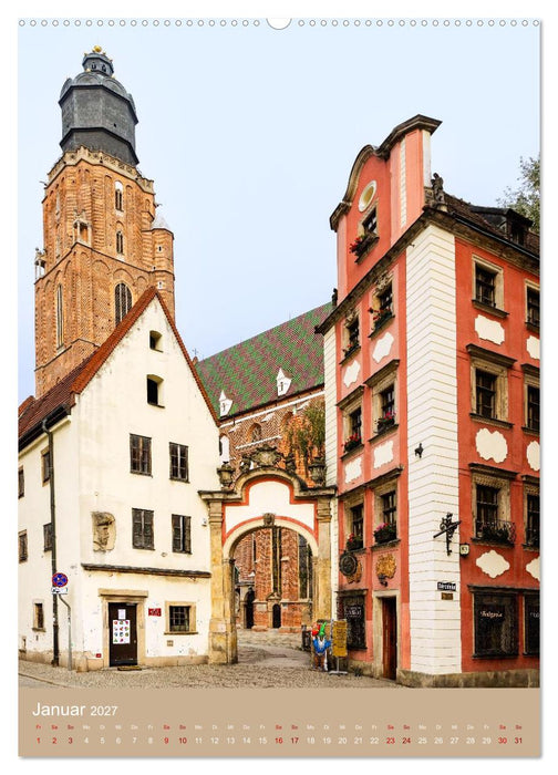 Zeitloses Breslau. Zwischen Brücken, Inseln und bunten Fassaden (CALVENDO Premium Wandkalender 2027)